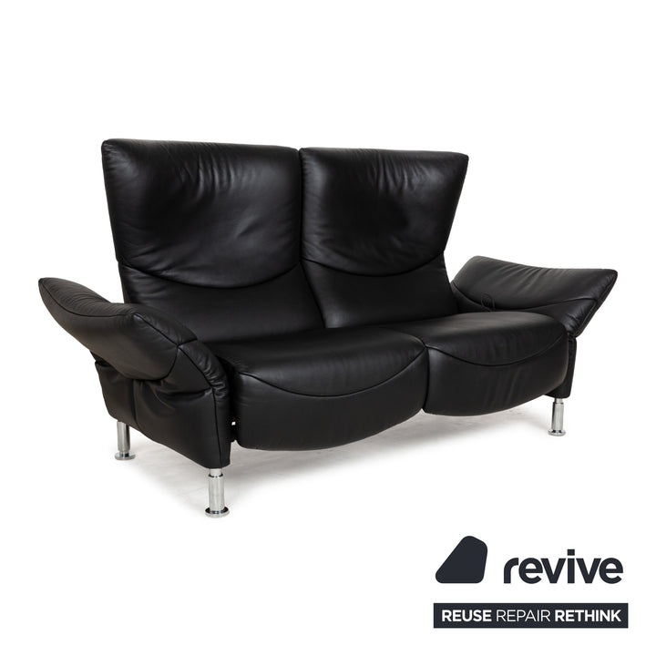 de Sede DS-145 Leder Zweisitzer Schwarz manuelle Funktion Relaxfunktion Sofa Couch