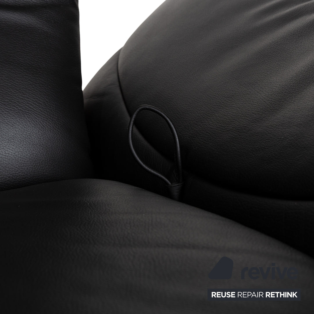 de Sede DS-145 Leder Zweisitzer Schwarz manuelle Funktion Relaxfunktion Sofa Couch