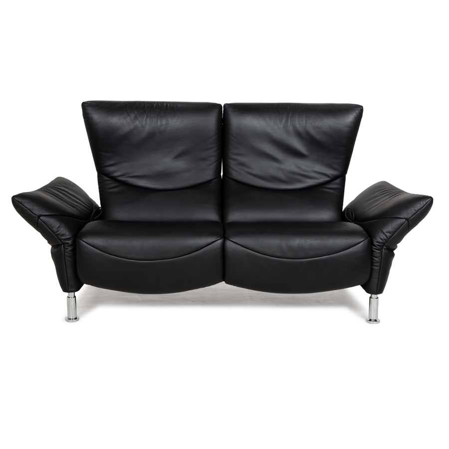 de Sede DS-145 Leder Zweisitzer Schwarz manuelle Funktion Relaxfunktion Sofa Couch