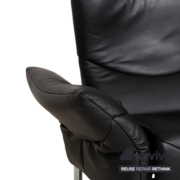 de Sede DS-145 Leder Zweisitzer Schwarz manuelle Funktion Relaxfunktion Sofa Couch