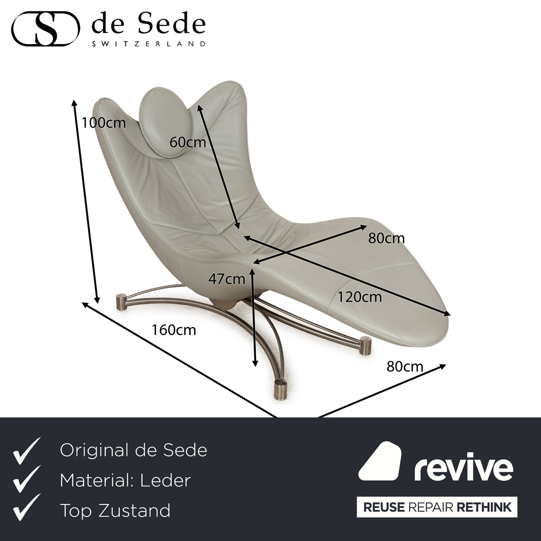 de Sede DS-151 Leather Lounger Grey
