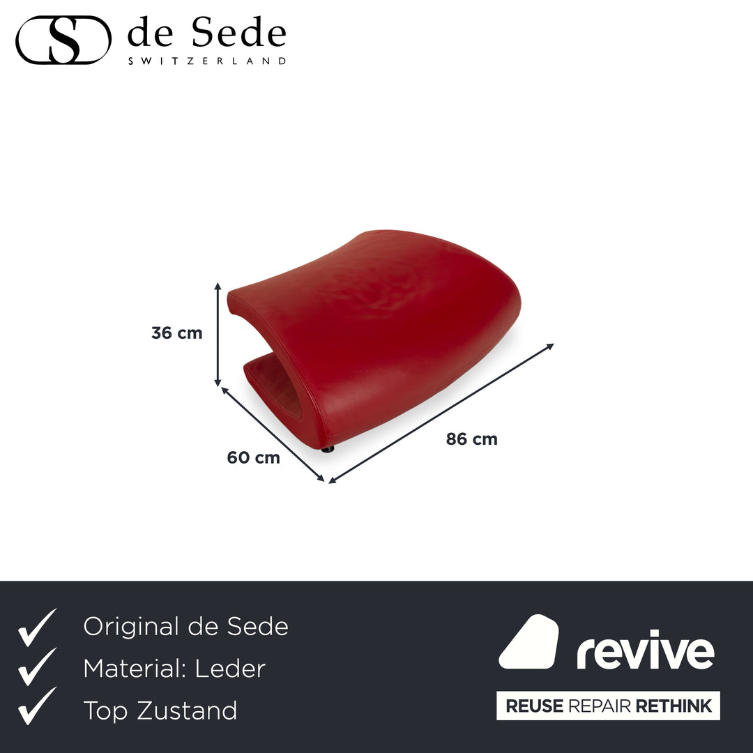 Reposapiés de cuero rojo de Sede DS 152
