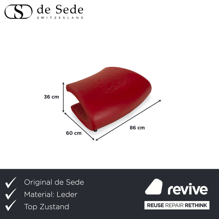 Reposapiés de cuero rojo de Sede DS 152