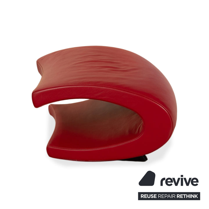Reposapiés de cuero rojo de Sede DS 152