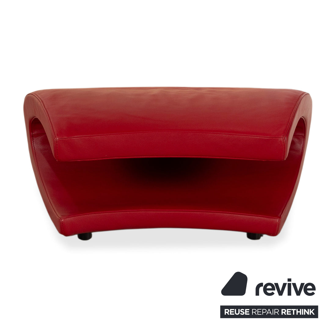 Reposapiés de cuero rojo de Sede DS 152