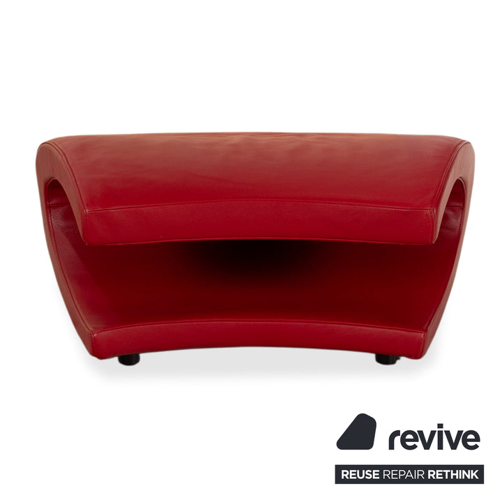 Reposapiés de cuero rojo de Sede DS 152