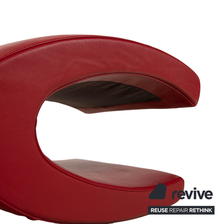 Reposapiés de cuero rojo de Sede DS 152