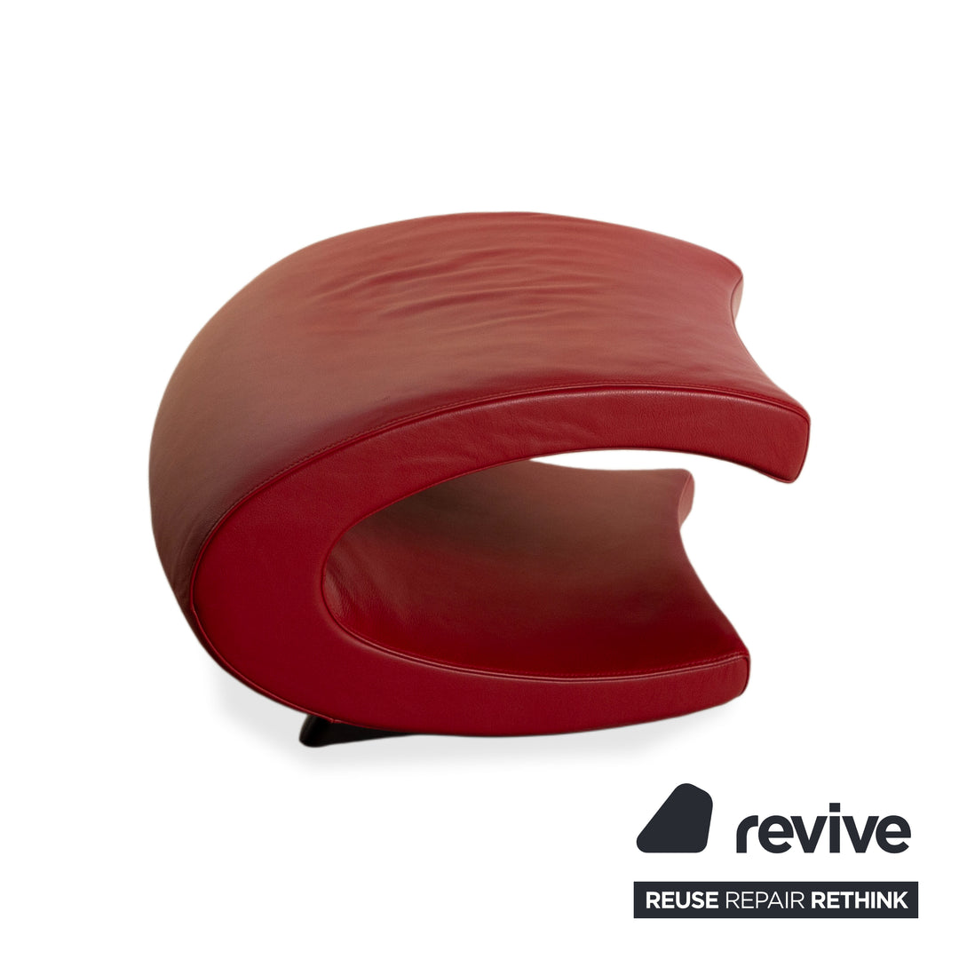 Reposapiés de cuero rojo de Sede DS 152