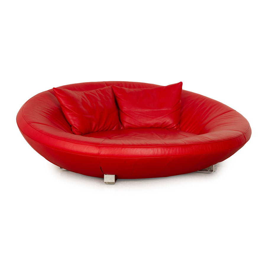 de Sede DS 152 Leather Two-Seater Red Sofa Couch