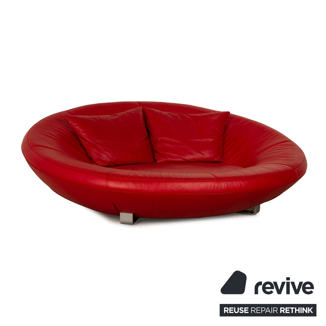de Sede DS 152 Leather Two-Seater Red Sofa Couch