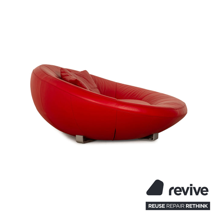 de Sede DS 152 Leather Two-Seater Red Sofa Couch