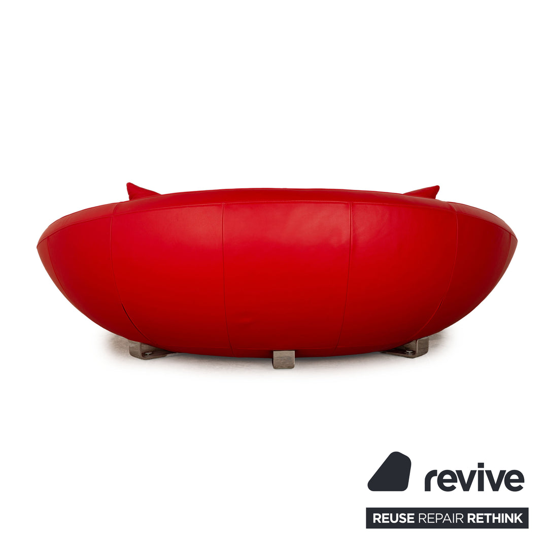 de Sede DS 152 Leather Two-Seater Red Sofa Couch