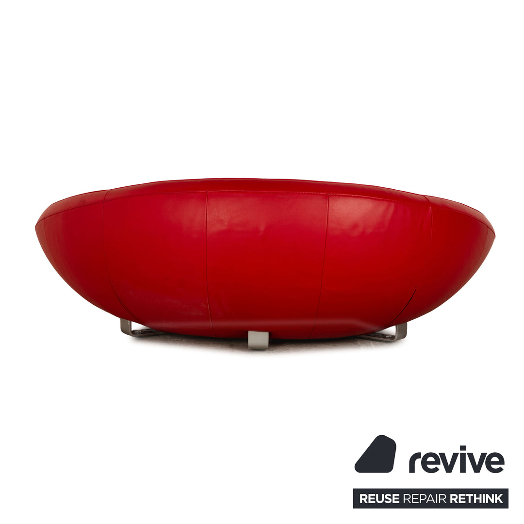 de Sede DS 152 Leather Two-Seater Red Sofa Couch