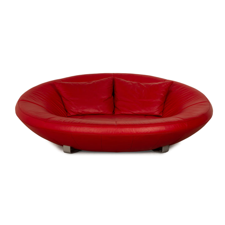 de Sede DS 152 Leather Two-Seater Red Sofa Couch