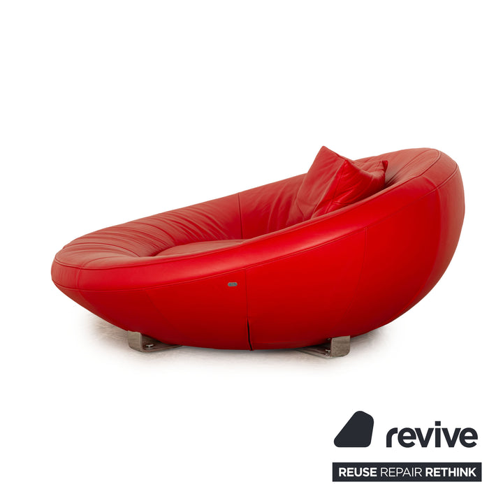 de Sede DS 152 Leather Two-Seater Red Sofa Couch