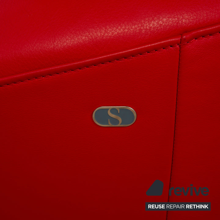 de Sede DS 152 Leder Zweisitzer Rot Sofa Couch