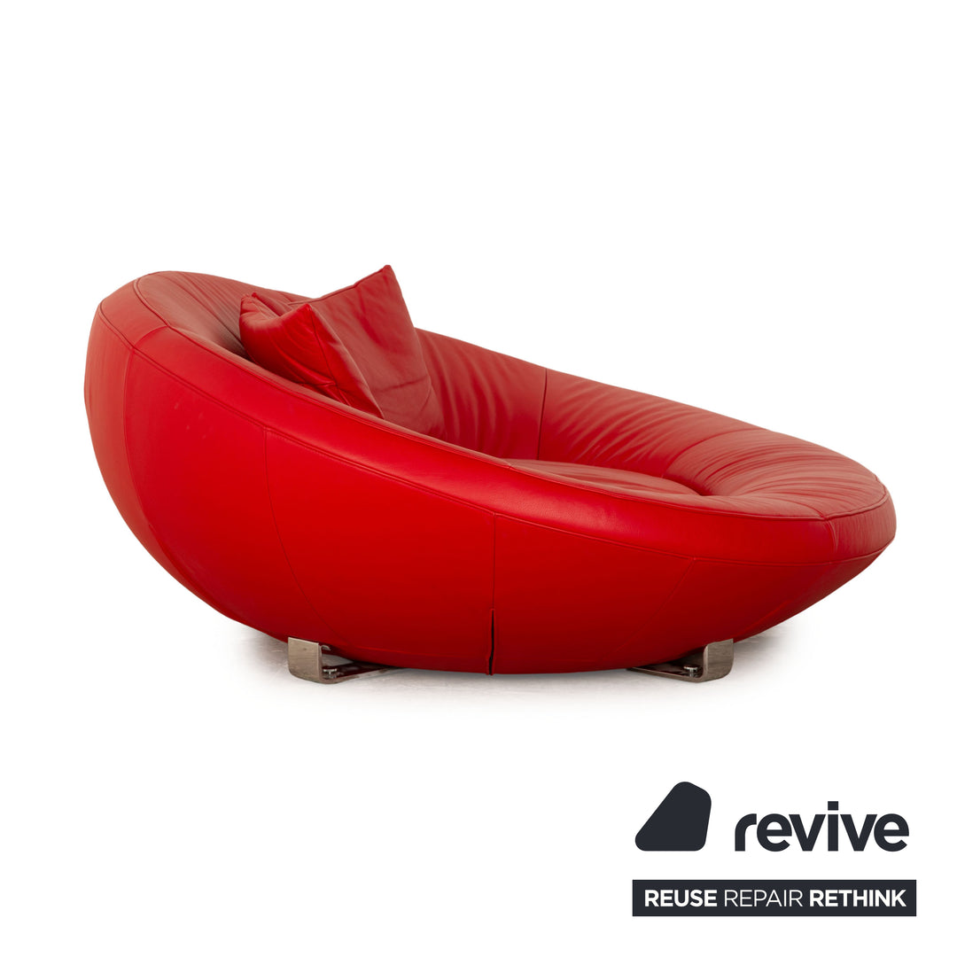 de Sede DS 152 Leather Two-Seater Red Sofa Couch