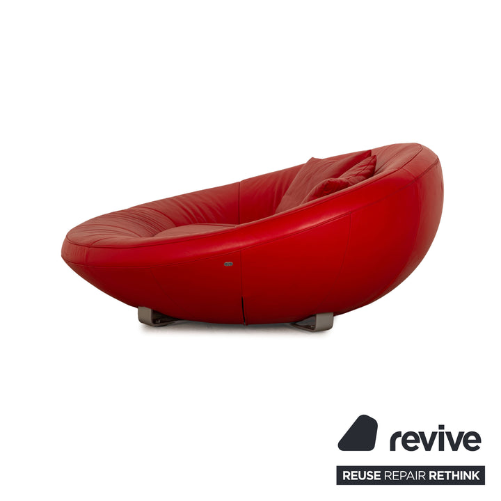 de Sede DS 152 Leather Two-Seater Red Sofa Couch