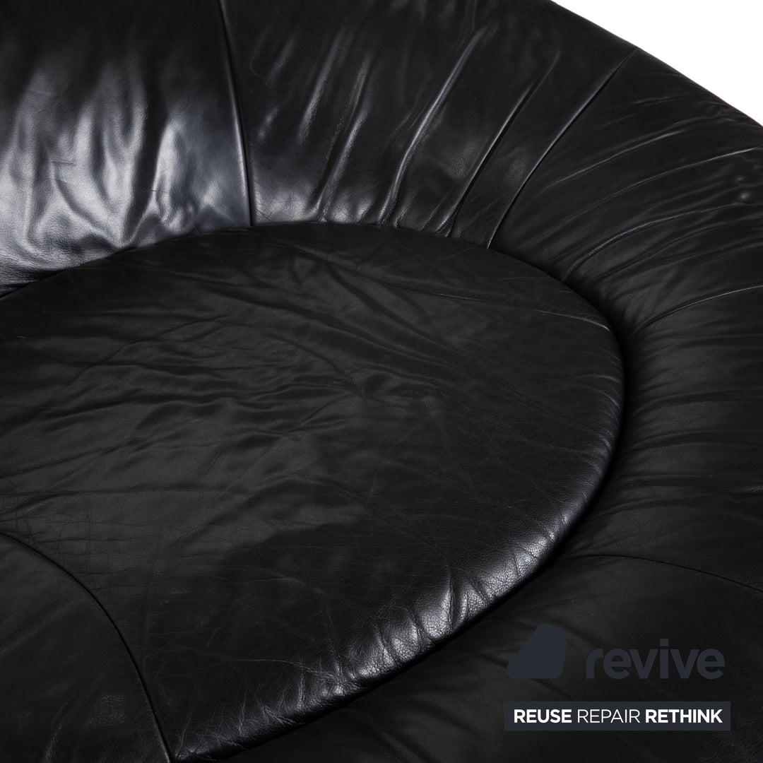 De Sede DS-152 Leather Two-Seater Black Sofa Couch
