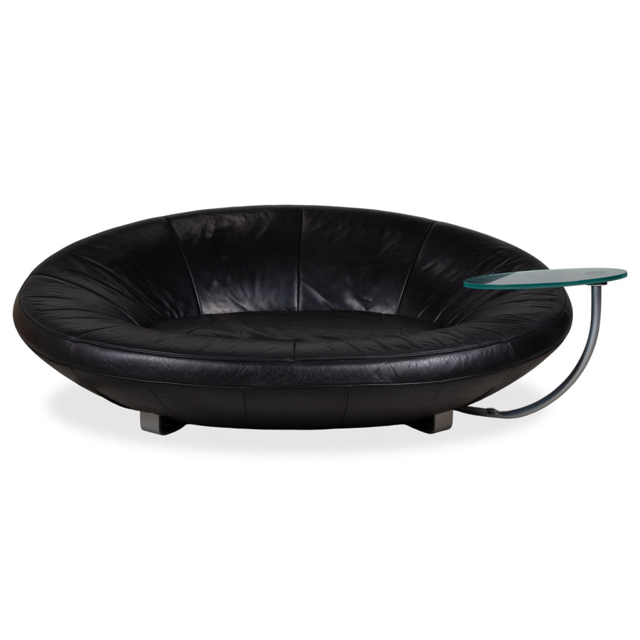 De Sede DS-152 Leather Two-Seater Black Sofa Couch