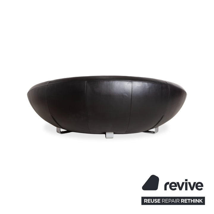 De Sede DS-152 Leather Two-Seater Black Sofa Couch