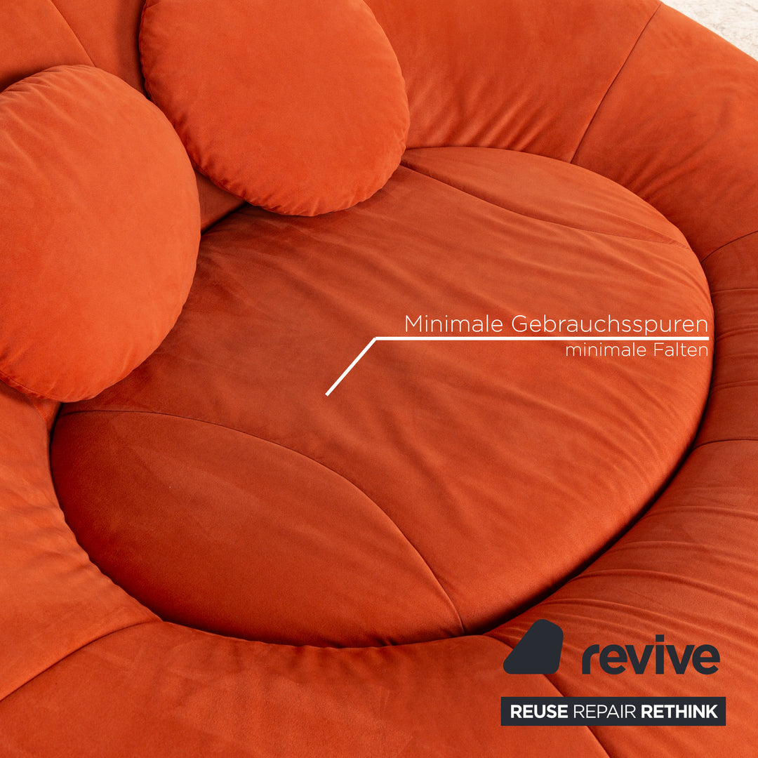 de Sede DS 152 Fabric Two Seater Orange Sofa Couch