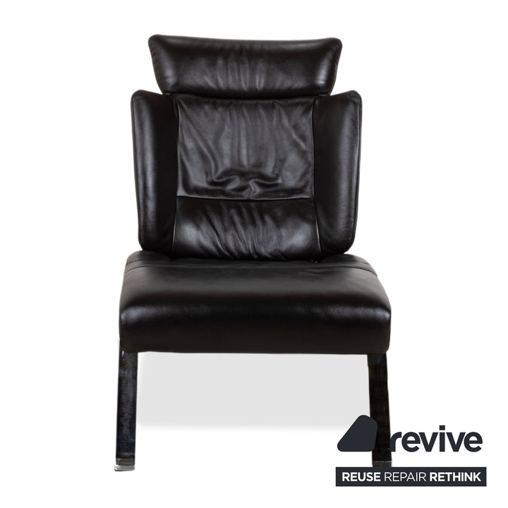 de Sede DS-158 leather chrome lounger black manual function