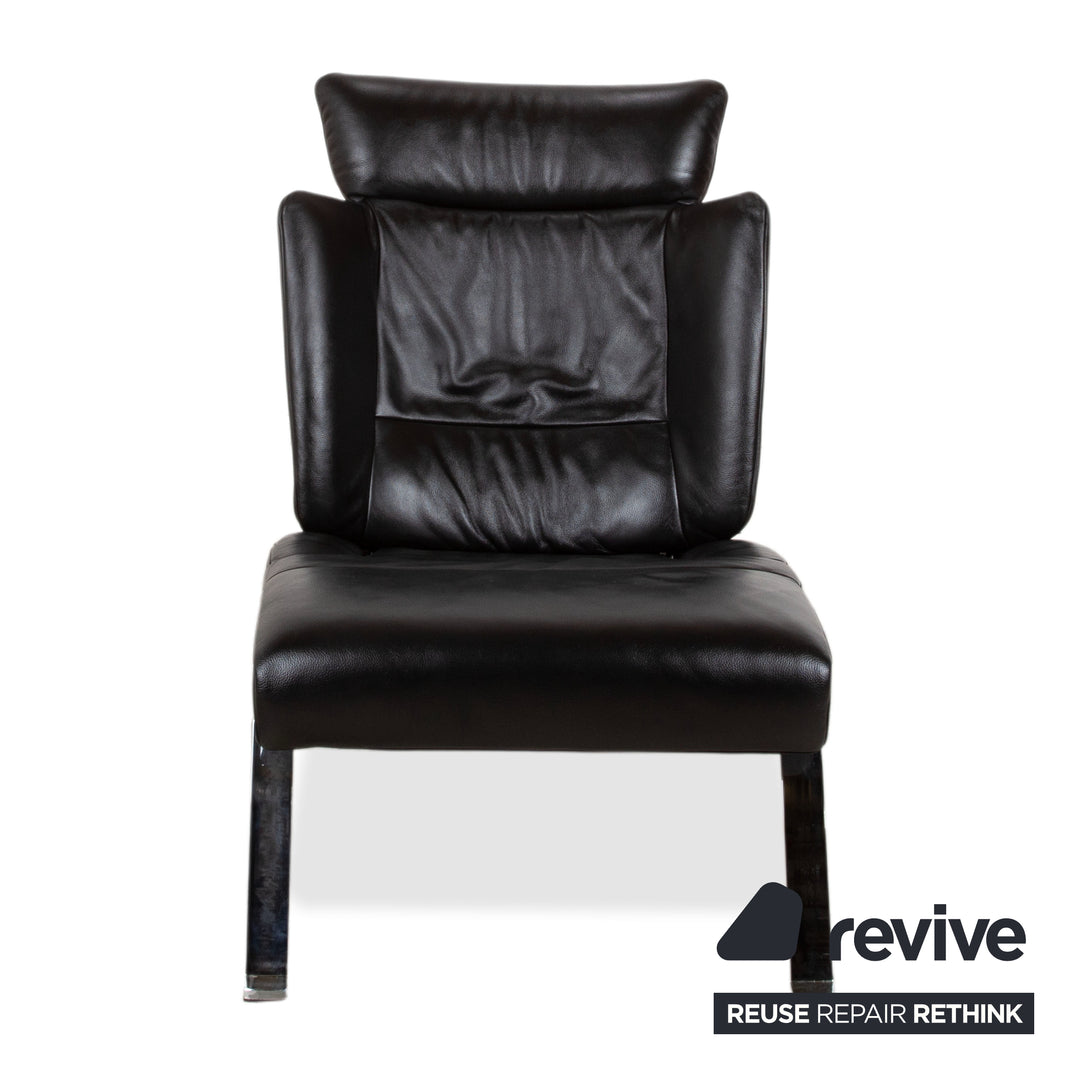 de Sede DS-158 Leder Chrom Liege Schwarz manuelle Funktion