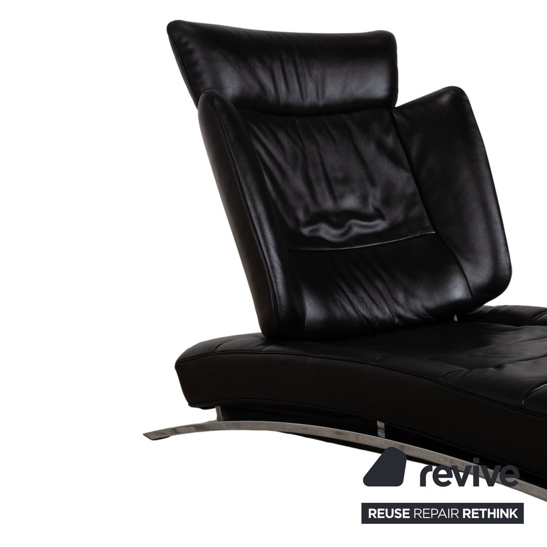 de Sede DS-158 Leder Chrom Liege Schwarz manuelle Funktion