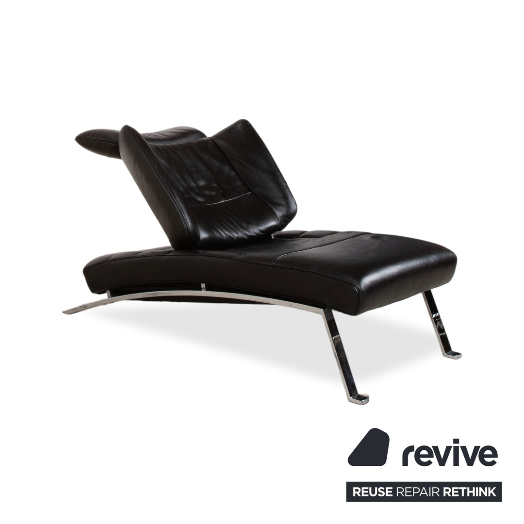 de Sede DS-158 Leder Chrom Liege Schwarz manuelle Funktion