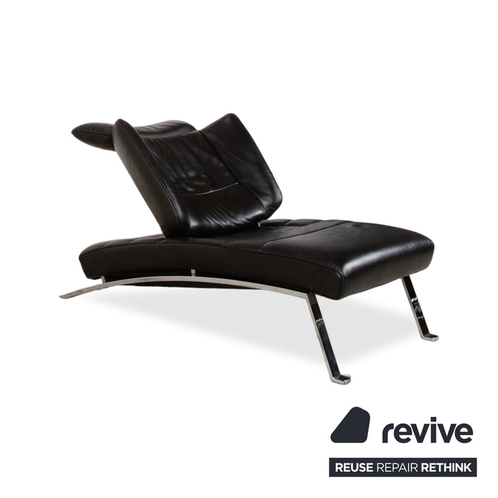 de Sede DS-158 Leder Chrom Liege Schwarz manuelle Funktion