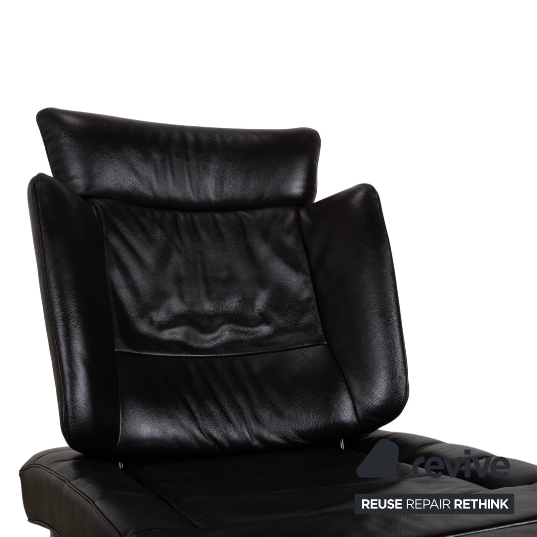 de Sede DS-158 Leder Chrom Liege Schwarz manuelle Funktion
