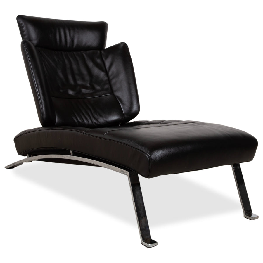de Sede DS-158 Leder Chrom Liege Schwarz manuelle Funktion