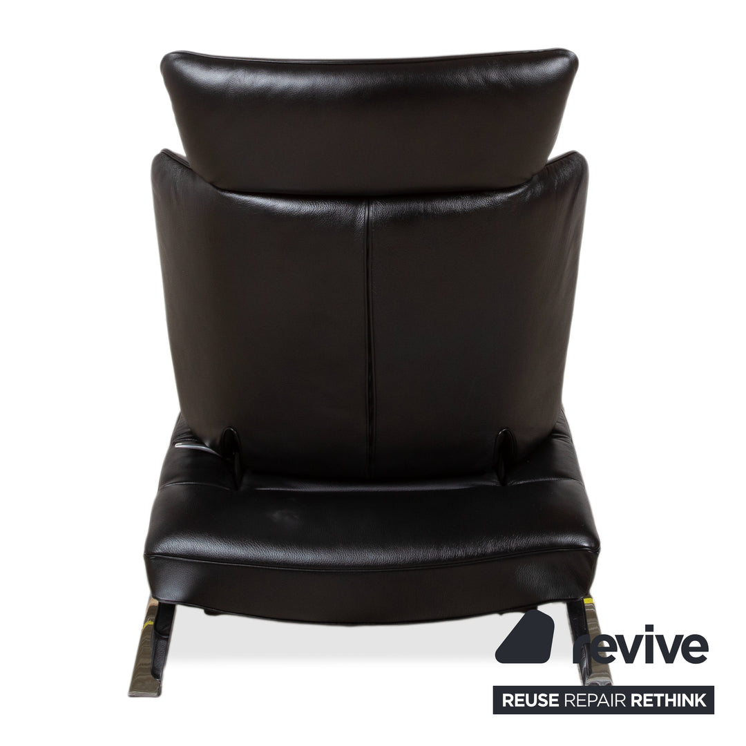 de Sede DS-158 Leder Chrom Liege Schwarz manuelle Funktion