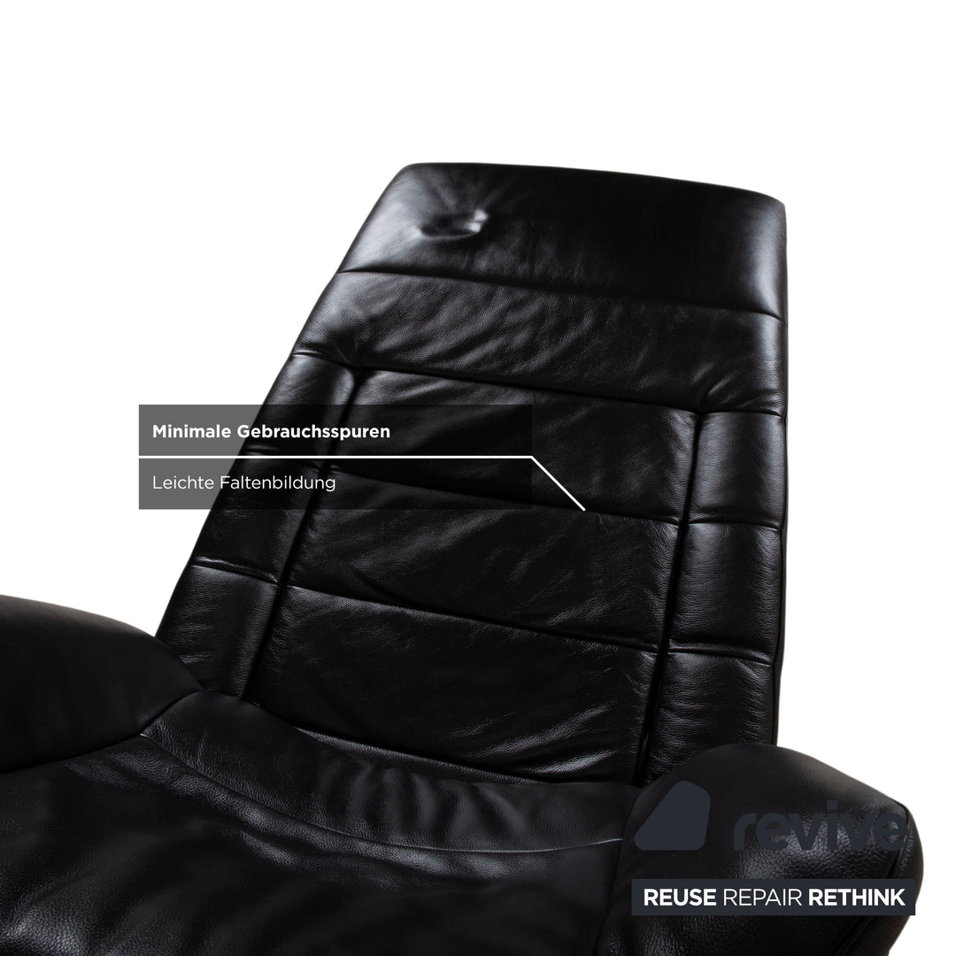 de Sede DS-158 Leder Chrom Liege Schwarz manuelle Funktion