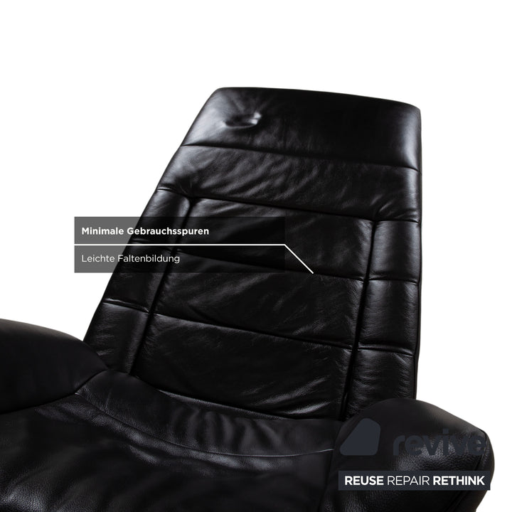 de Sede DS-158 Leder Chrom Liege Schwarz manuelle Funktion