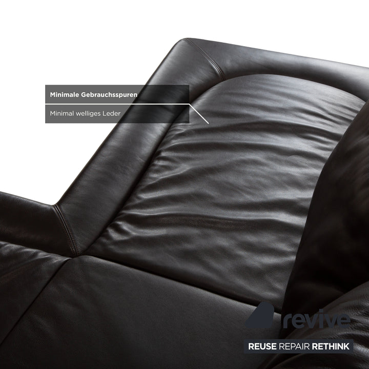 Canapé d'angle inclinable DS-165 de Sede, marron, design Hugo de Ruiter, fonction manuelle