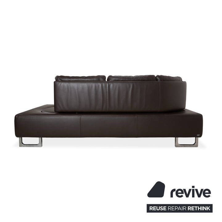 Canapé d'angle inclinable DS-165 de Sede, marron, design Hugo de Ruiter, fonction manuelle