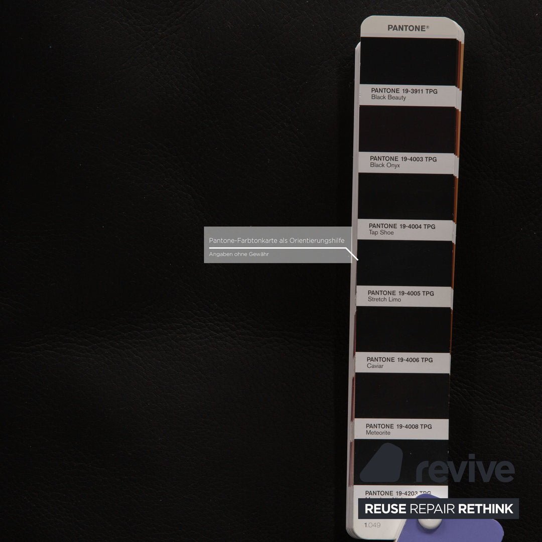 de Sede DS 17 Designer Leder Sofa Schwarz Zweisitzer Couch