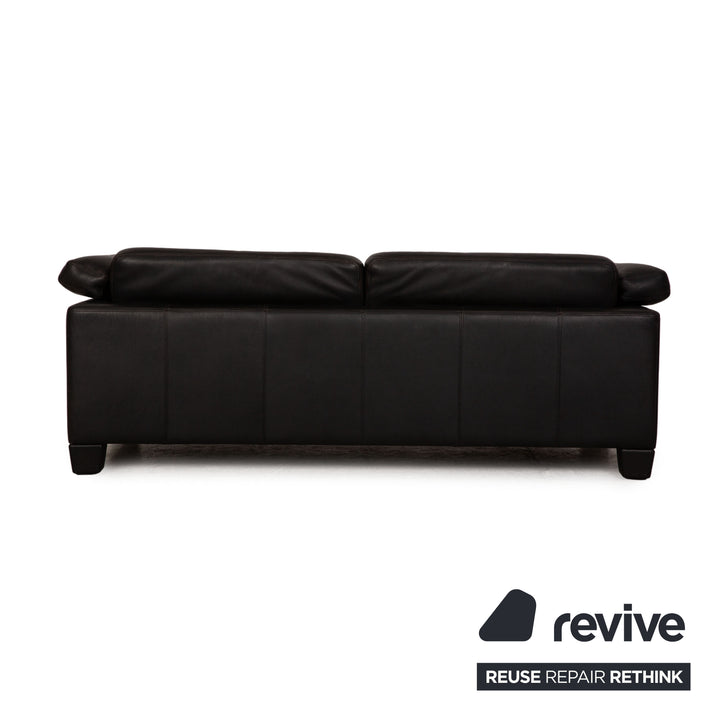 de Sede DS 17 designer leather sofa black two-seater couch