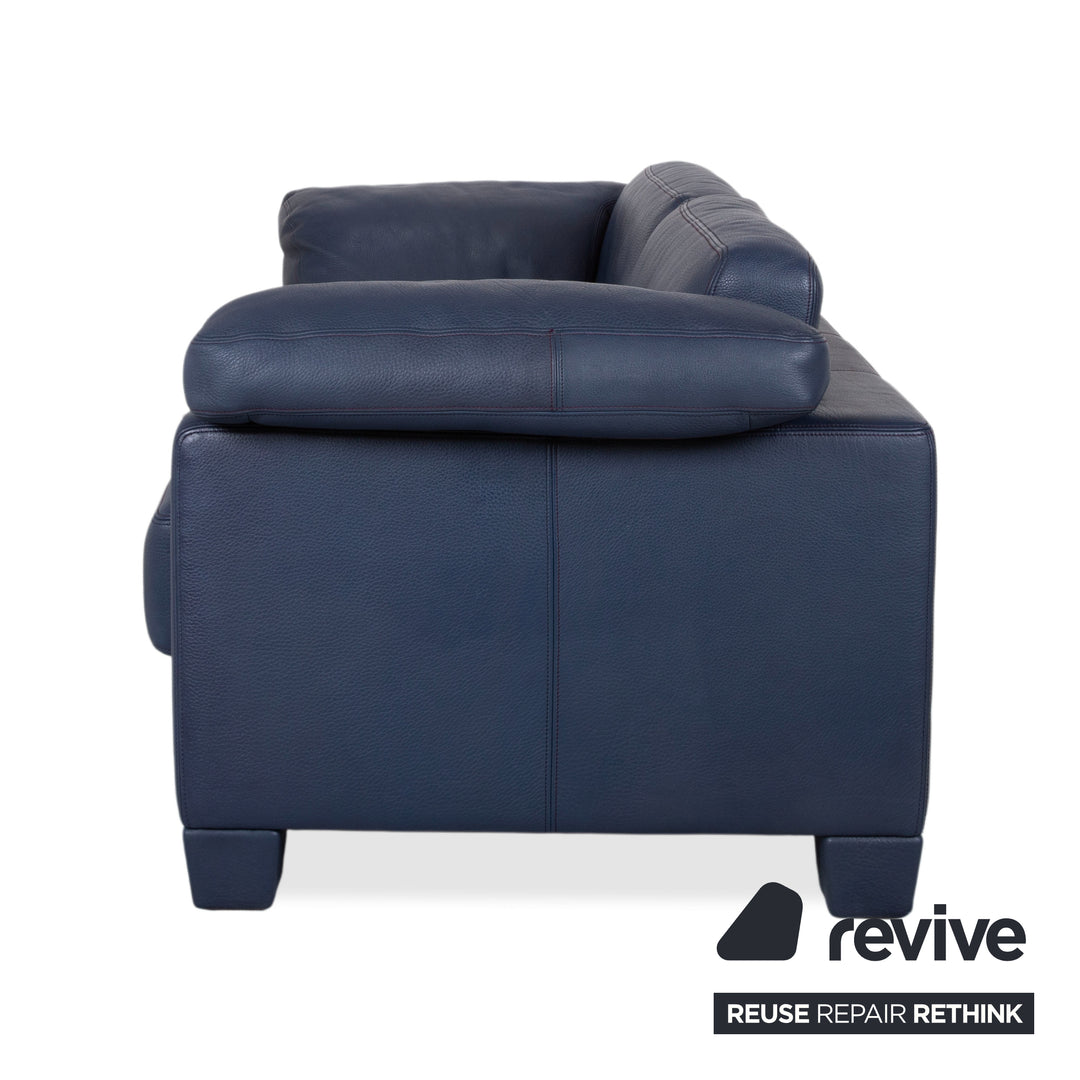 de Sede DS 17 Leder 2x Dreisitzer Dunkelblau Marineblau