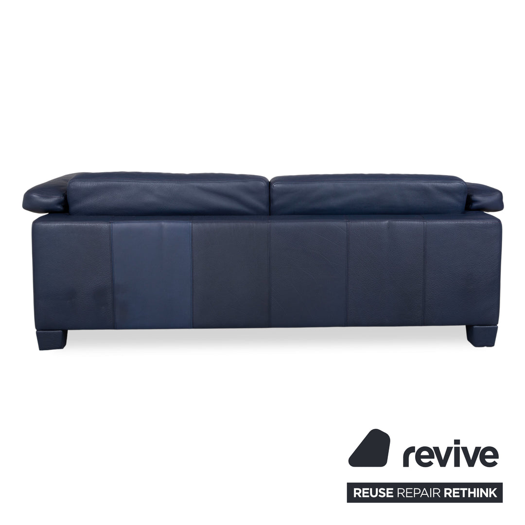 de Sede DS 17 Leder 2x Dreisitzer Dunkelblau Marineblau