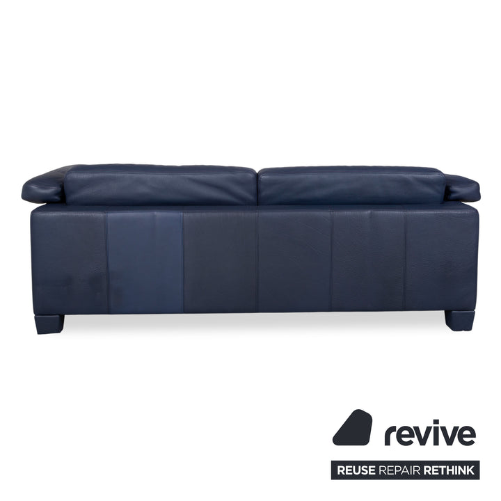 de Sede DS 17 Leder 2x Dreisitzer Dunkelblau Marineblau