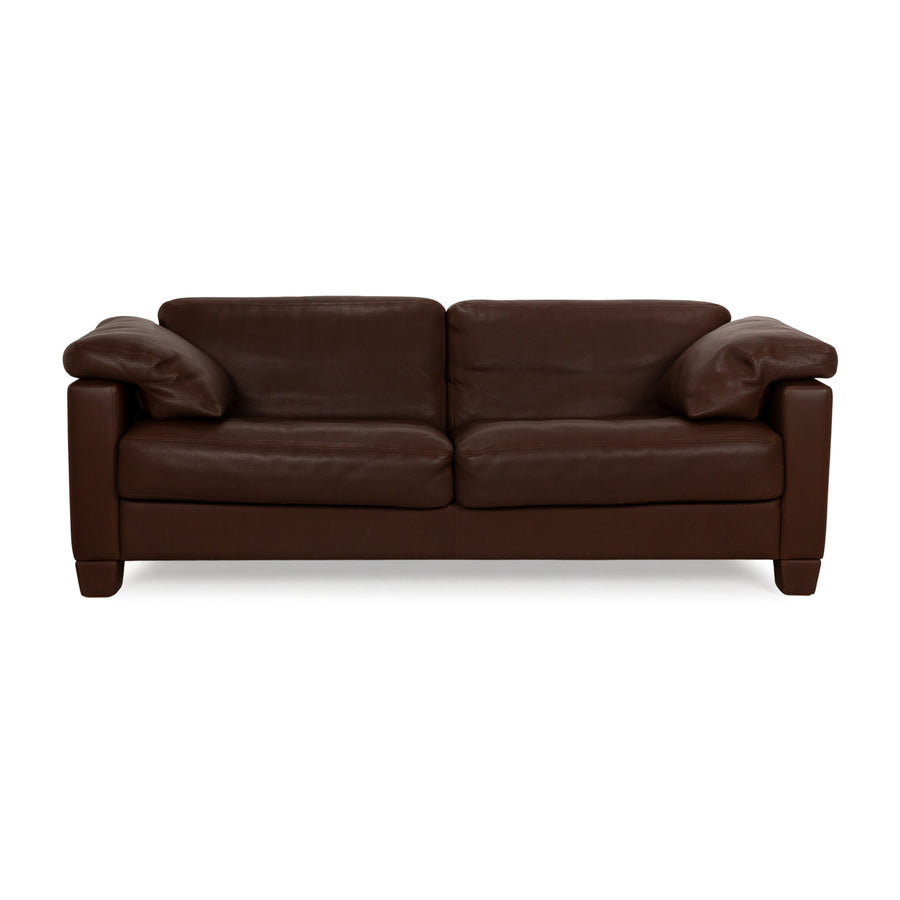 De Sede DS 17 Leder Dreisitzer Braun Sofa Couch