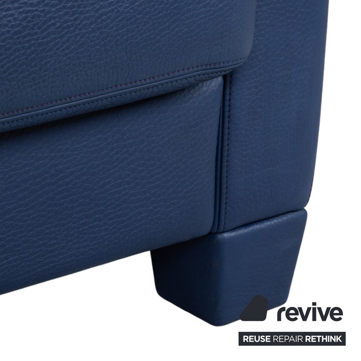 de Sede DS 17 Leder Dreisitzer Dunkelblau Marineblau