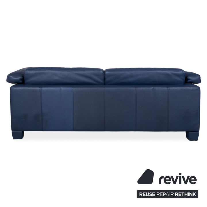 de Sede DS 17 Leder Dreisitzer Dunkelblau Marineblau