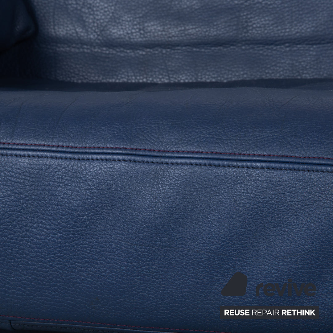 de Sede DS 17 Leder Dreisitzer Dunkelblau Marineblau