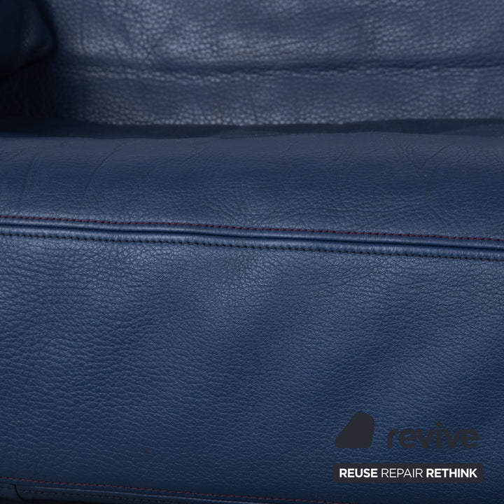 de Sede DS 17 Leder Dreisitzer Dunkelblau Marineblau