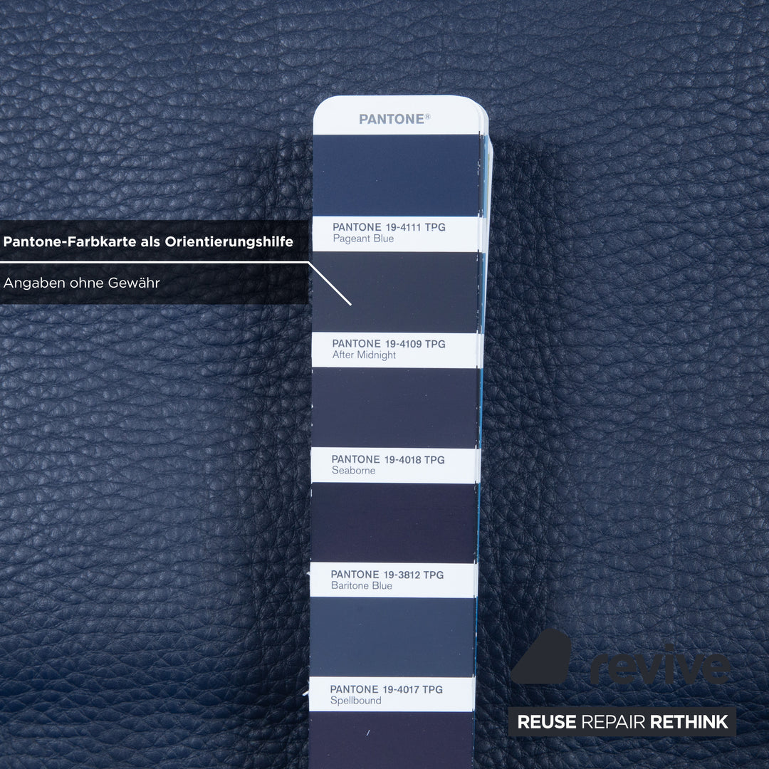 de Sede DS 17 Leder Dreisitzer Dunkelblau Marineblau