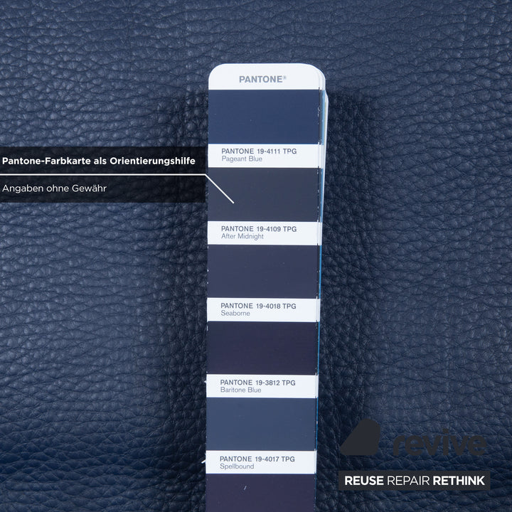 de Sede DS 17 Leder Dreisitzer Dunkelblau Marineblau